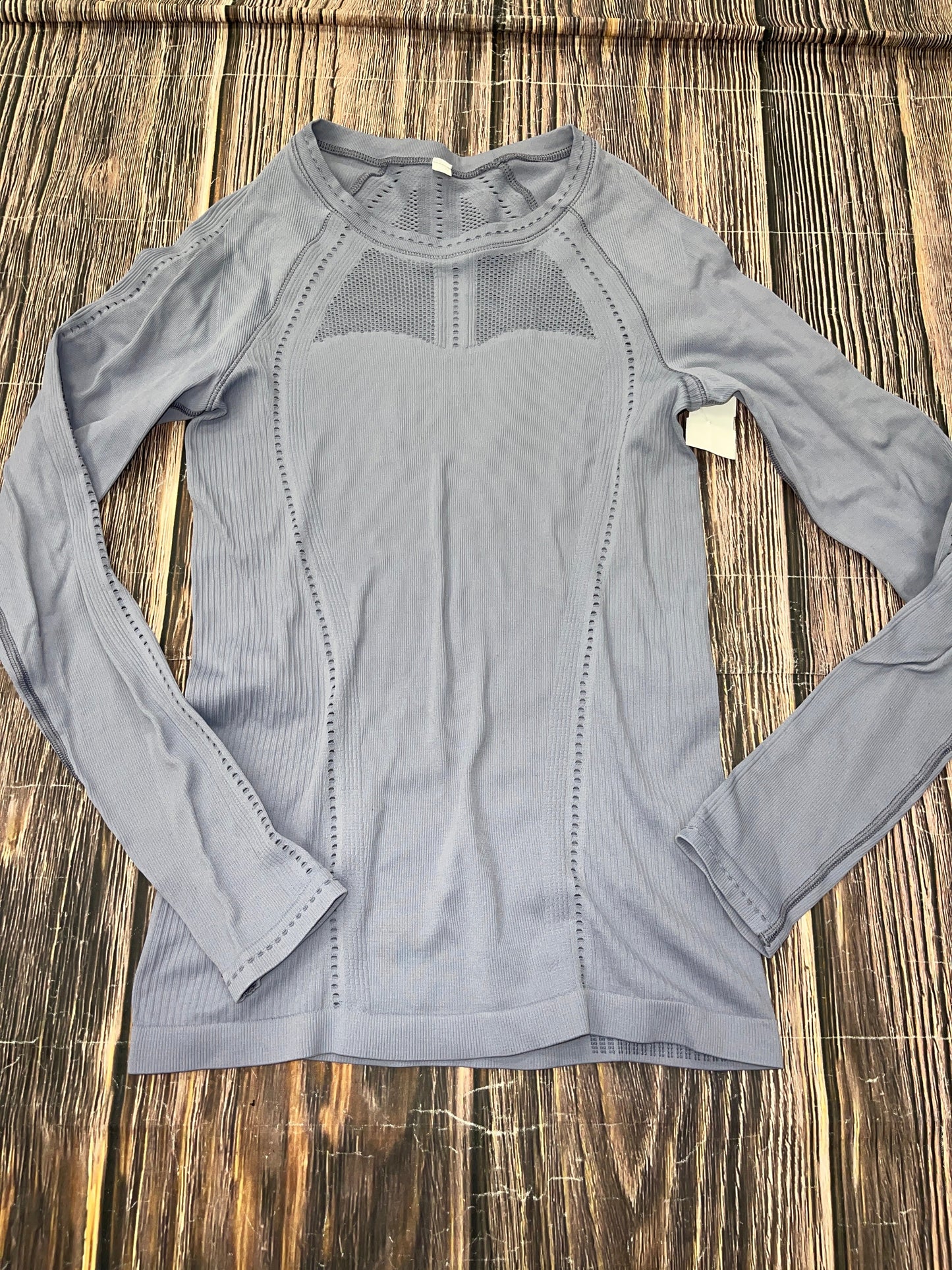 Athletic Top Long Sleeve Crewneck By Lululemon In Blue, Size: S