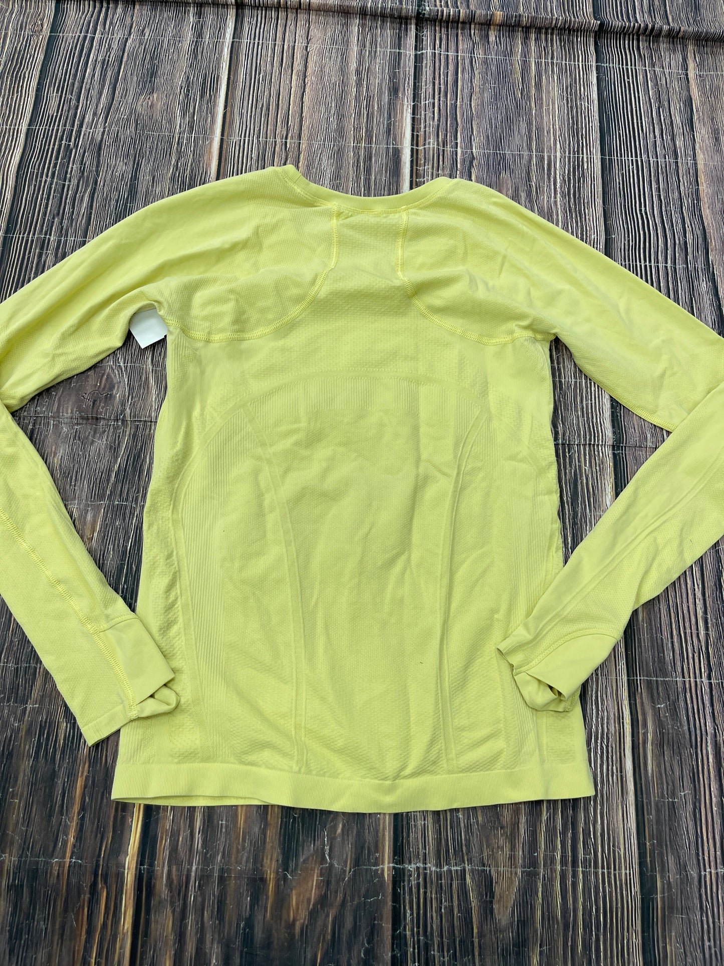 Athletic Top Long Sleeve Crewneck By Lululemon In Yellow, Size: S