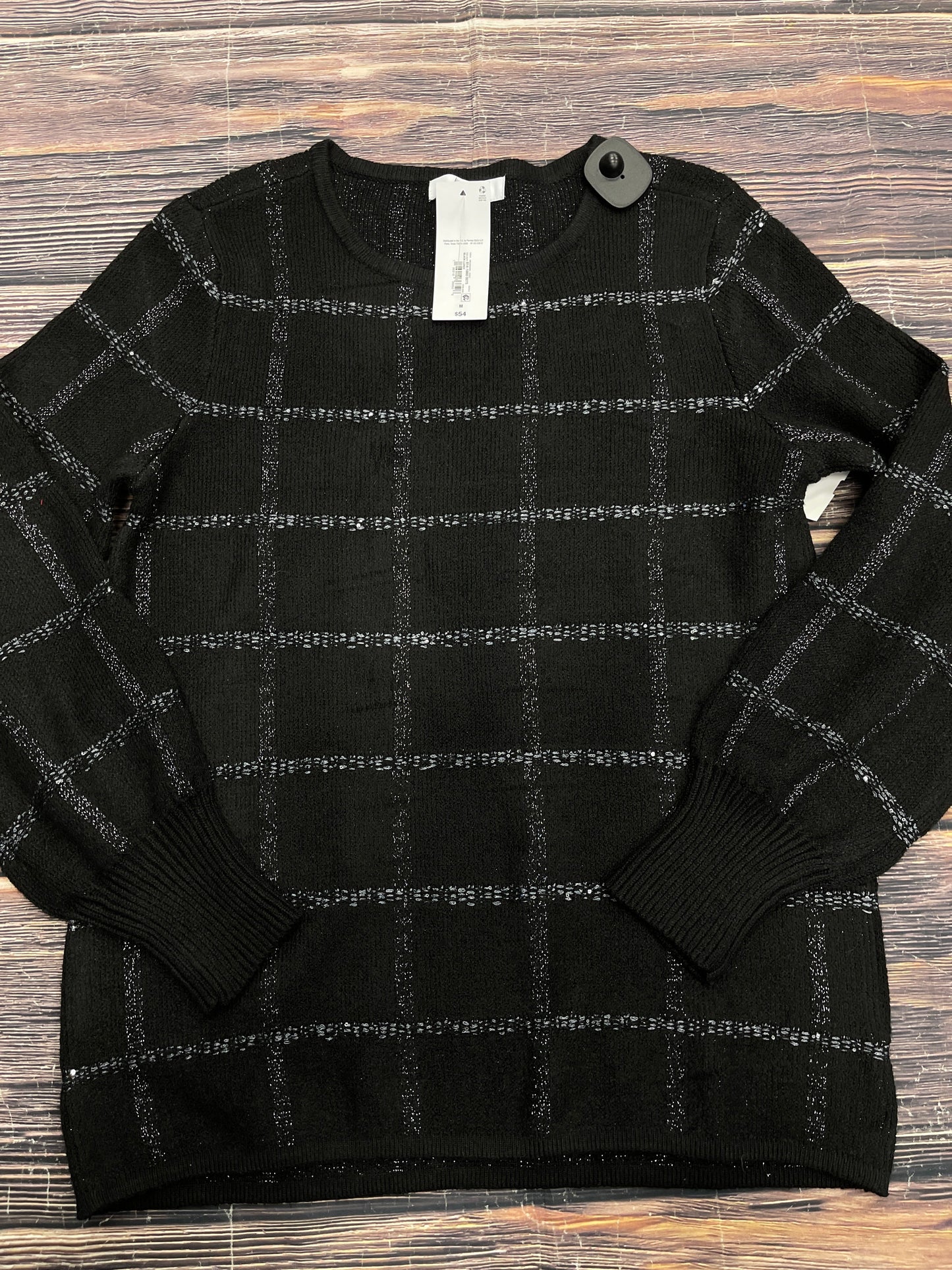 Sweater By Liz Claiborne In Black, Size: M