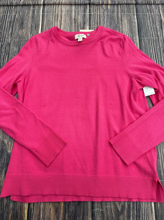 Sweater By Style And Company In Pink, Size: L