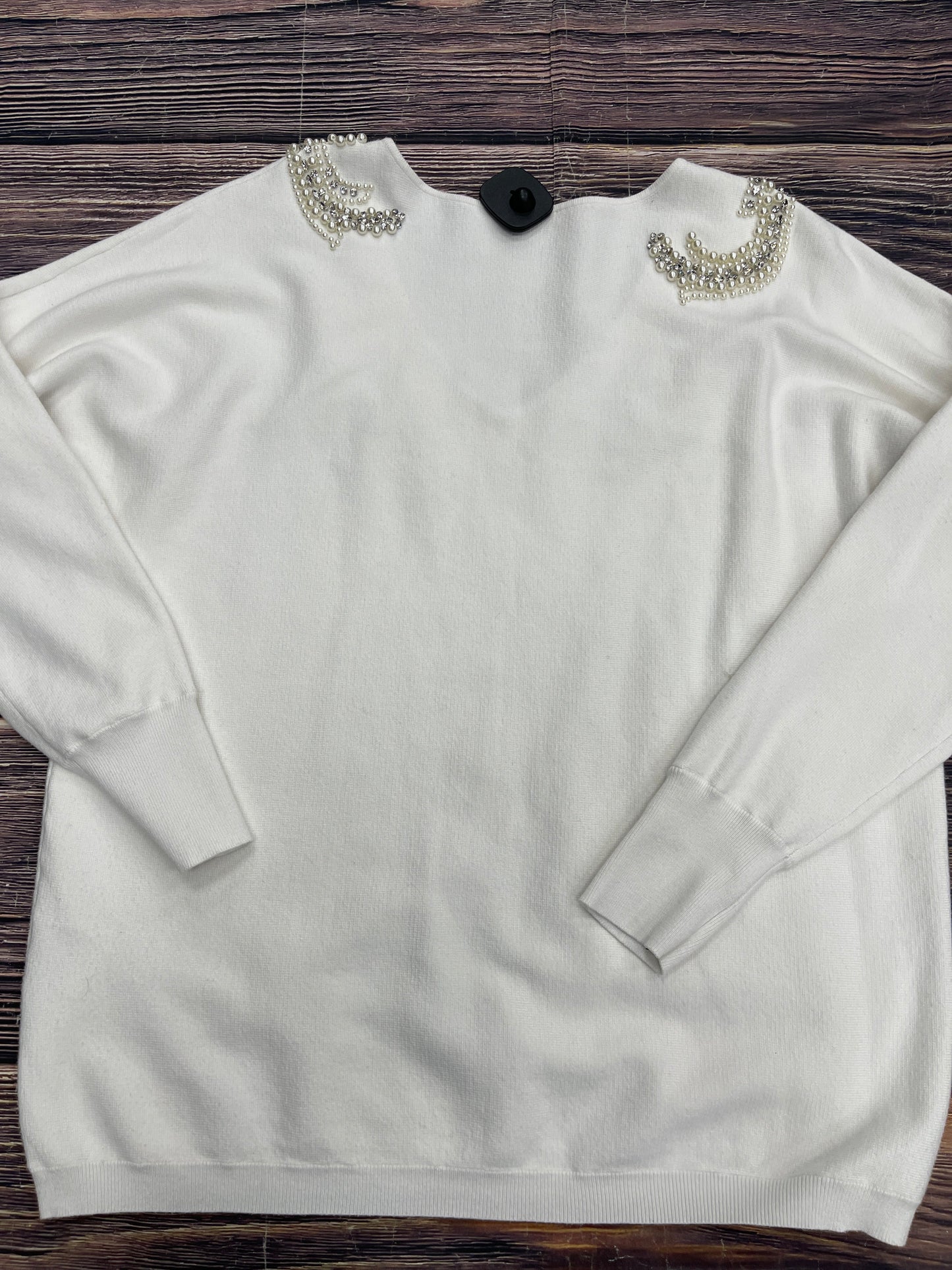 Sweater By Chicos In White, Size: L