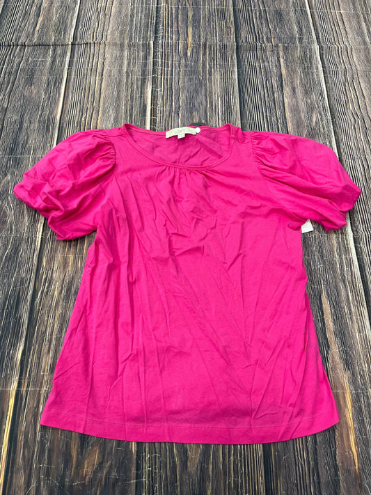 Top Short Sleeve Basic By Loft In Pink, Size: S