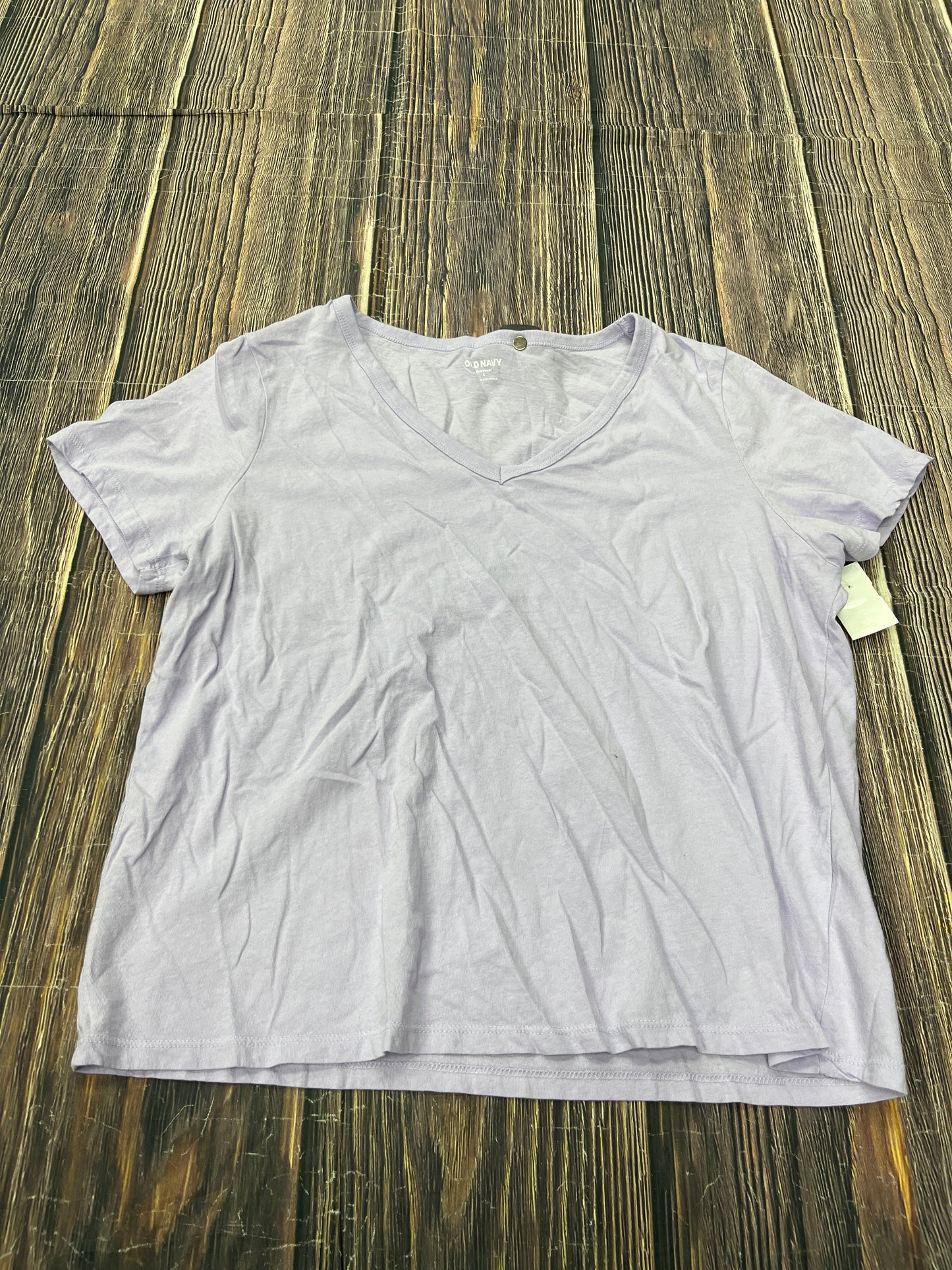 Top Short Sleeve Basic By Old Navy In Purple, Size: L