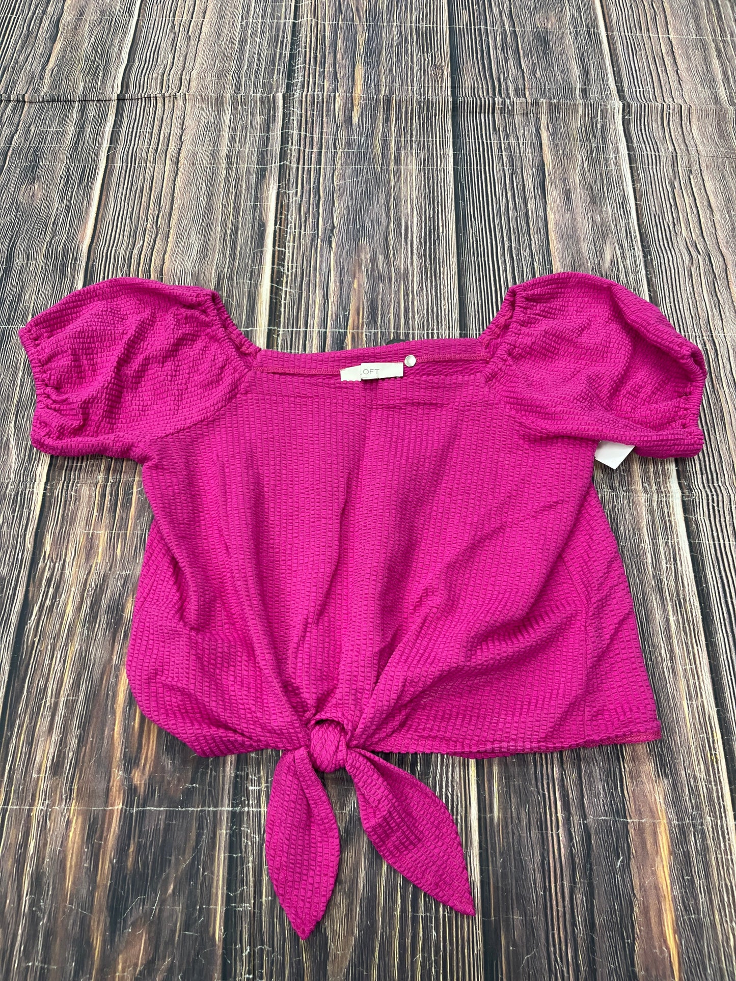 Top Short Sleeve By Loft In Pink, Size: S