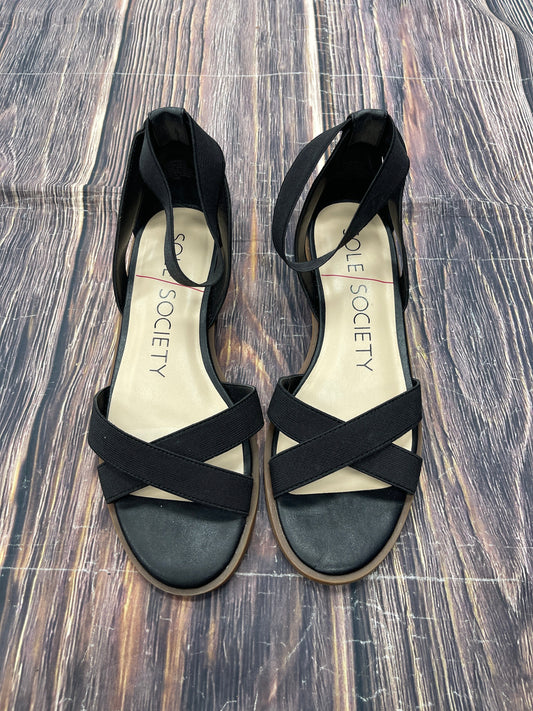 Sandals Heels Block By Sole Society In Black, Size: 8.5