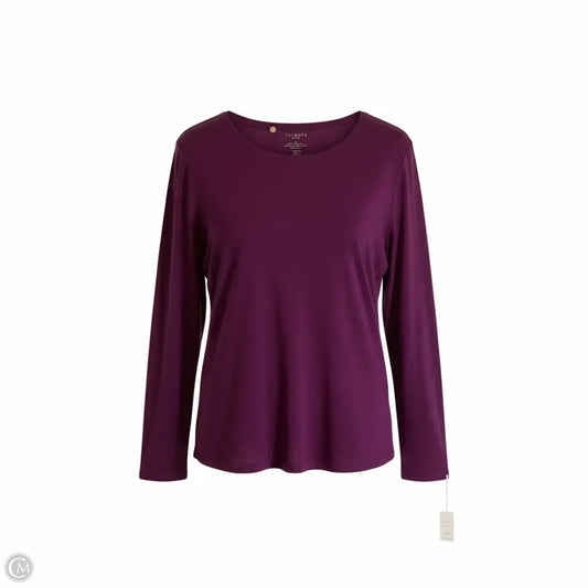 Top Long Sleeve Basic By Talbots In Purple, Size: 3x
