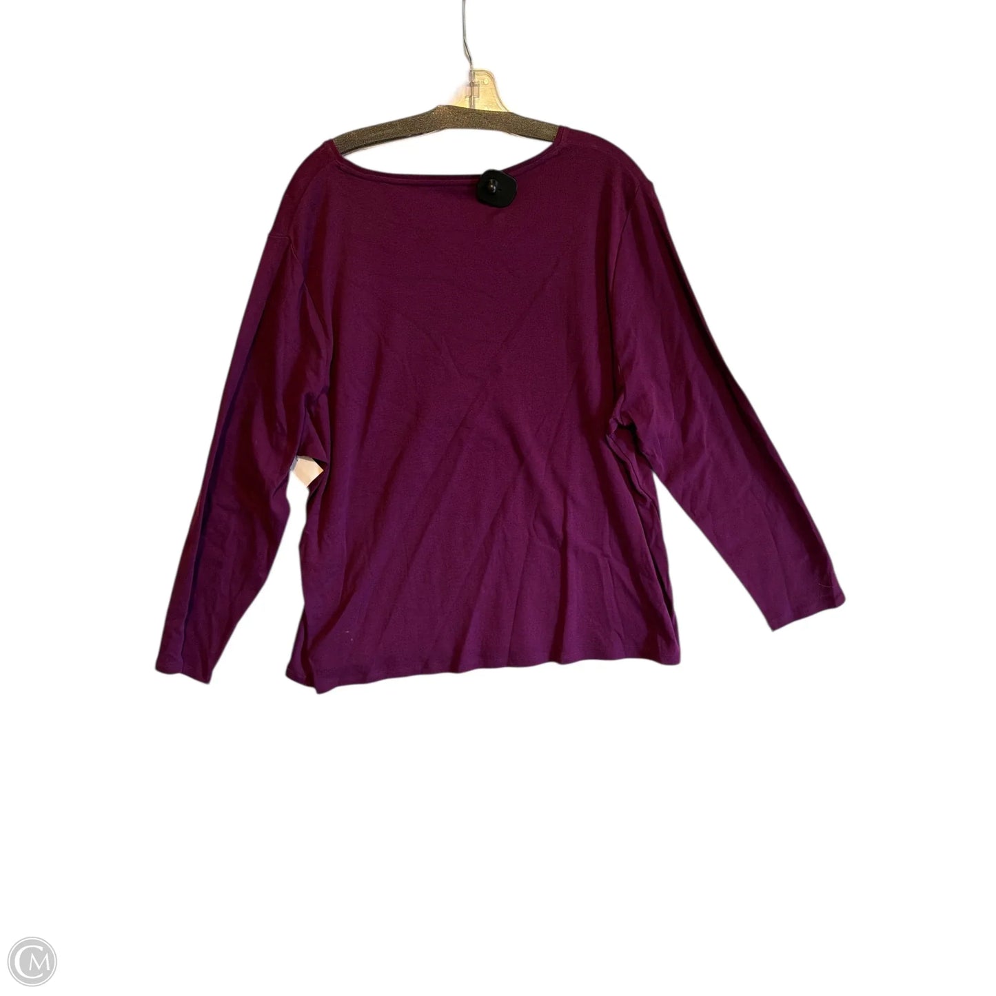 Top Long Sleeve Basic By Talbots In Purple, Size: 3x