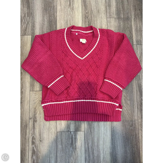 Sweater By Maeve In Pink, Size: L