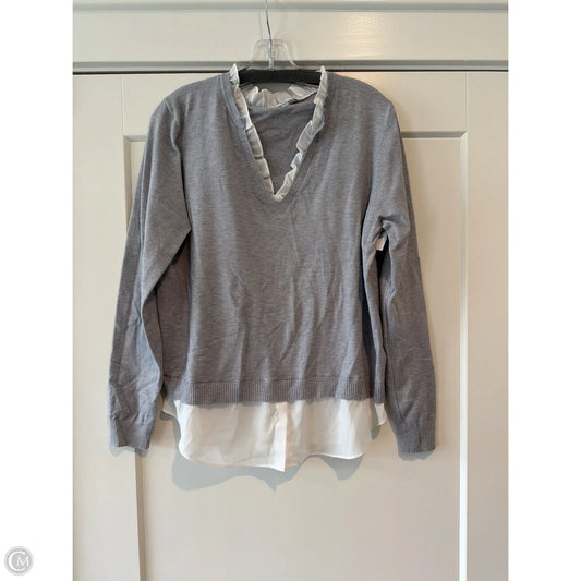 Top Long Sleeve By Sioni In Grey, Size: Xl