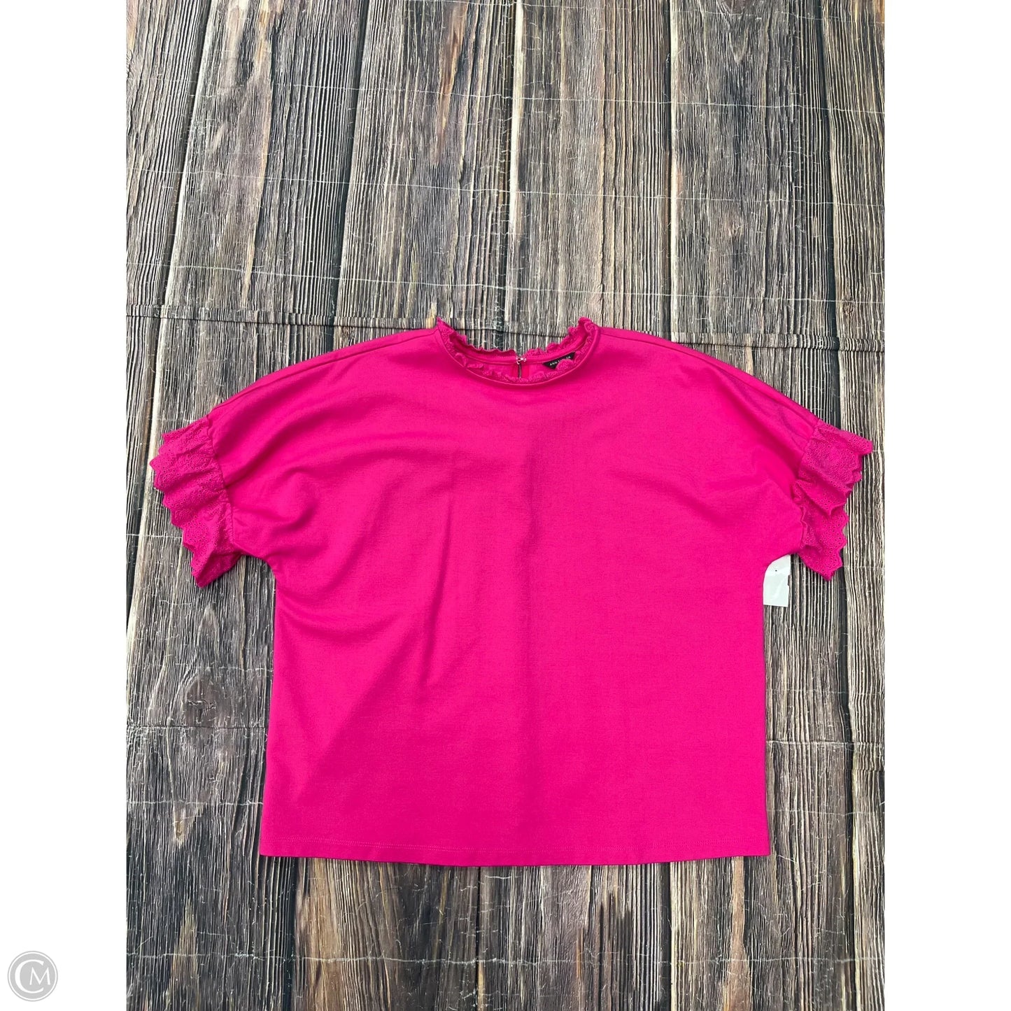 Top Short Sleeve By Ann Taylor In Pink, Size: M