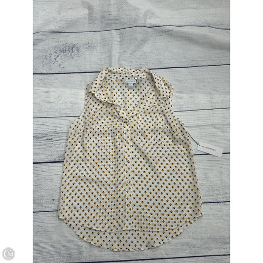 Top Sleeveless By Liz Claiborne In White, Size: M