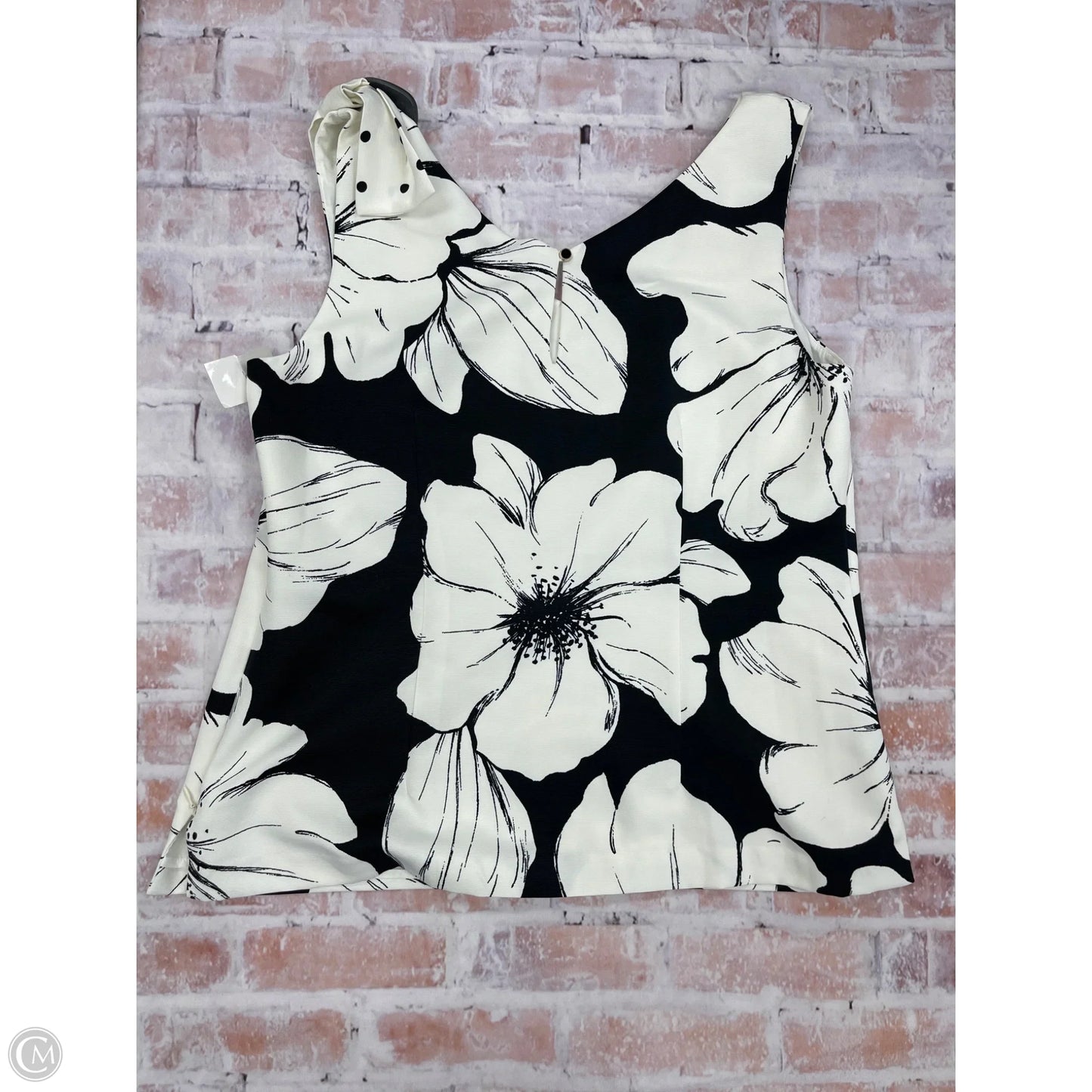 Top Sleeveless By Talbots In Black & White, Size: 10