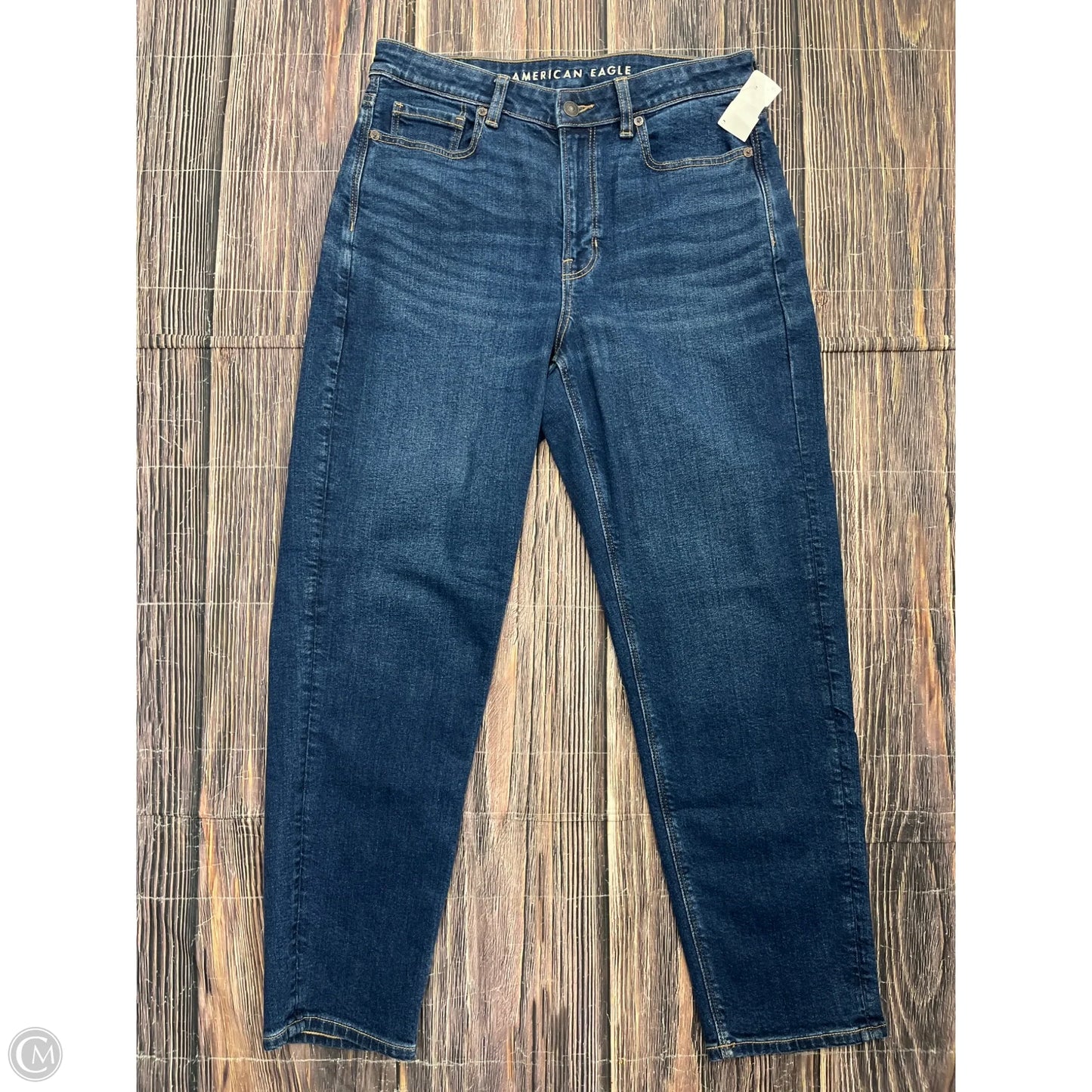 Jeans Boyfriend By American Eagle In Blue Denim, Size: 10