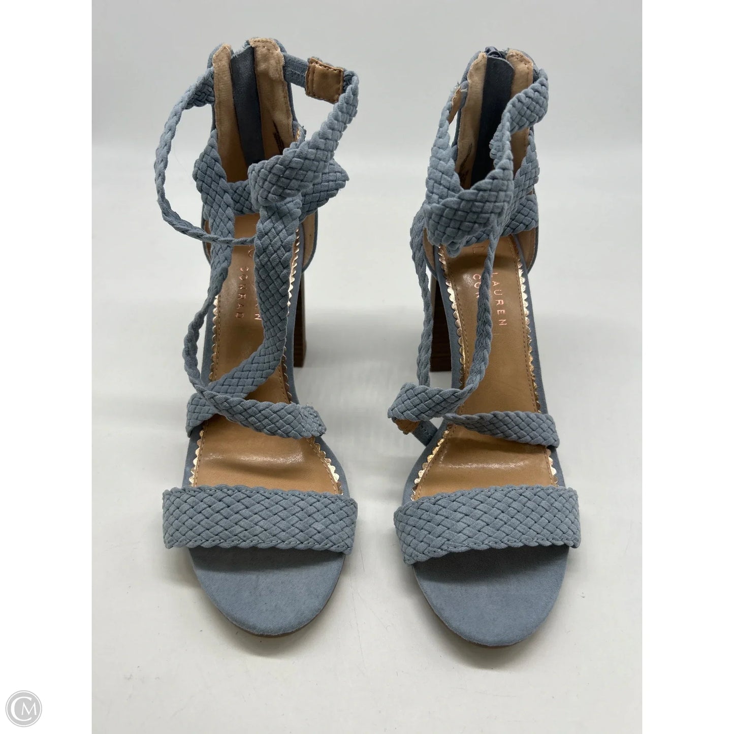 Sandals Heels Block By Lc Lauren Conrad In Blue, Size: 8