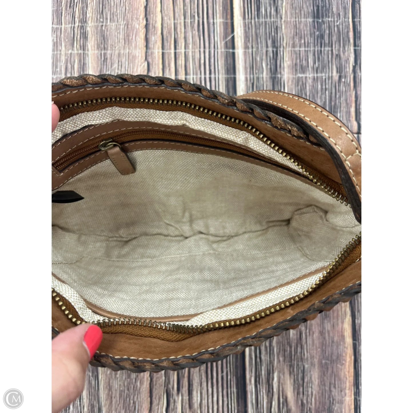 Crossbody Leather By Clothes Mentor, Size: Small