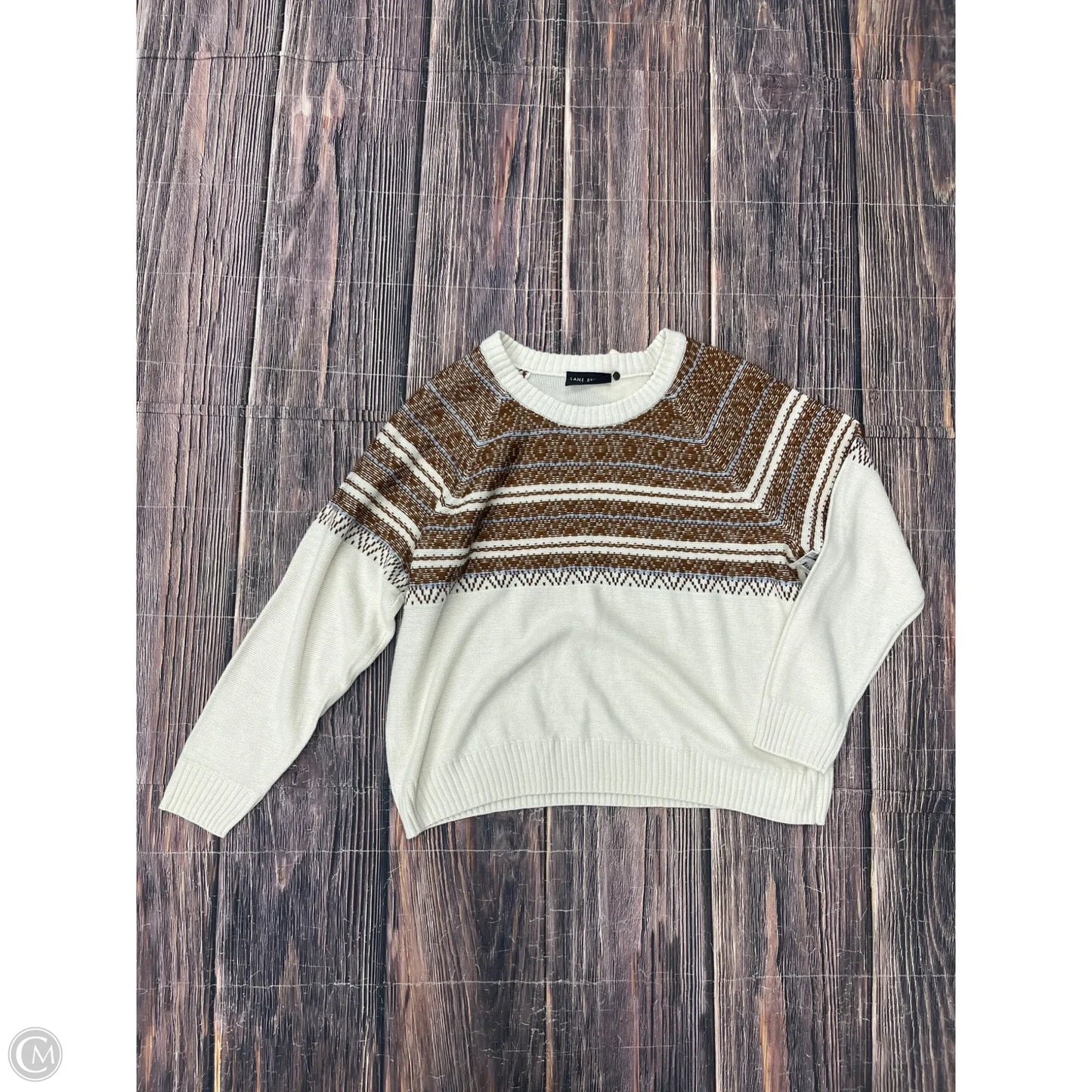 Sweater By Lane Bryant In White, Size: 1x