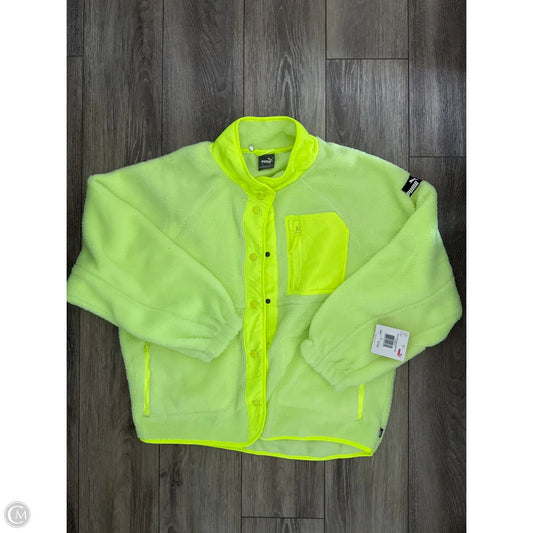 Jacket Fleece By Puma In Green, Size: L