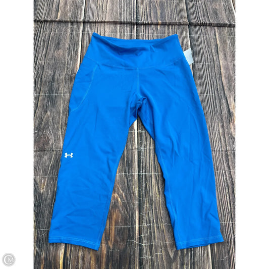 Athletic Leggings Capris By Under Armour In Blue, Size: L