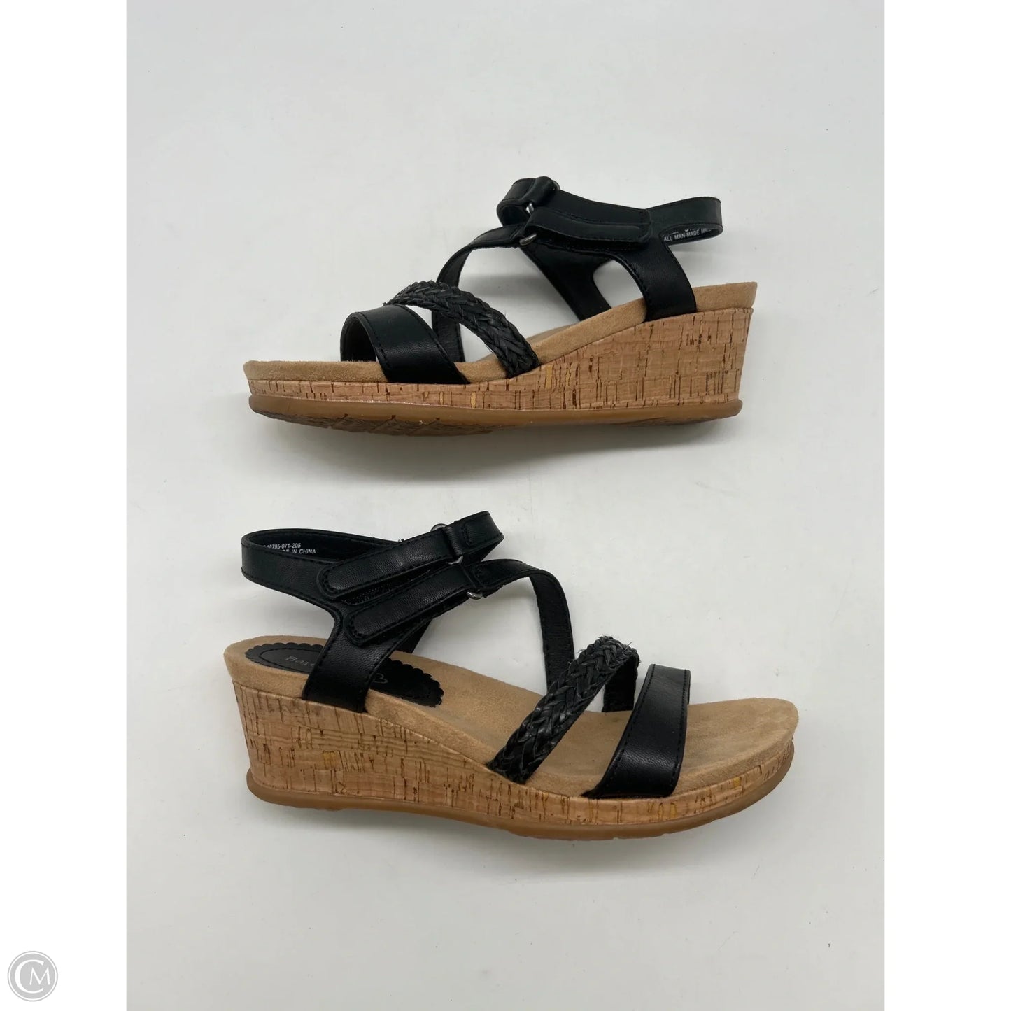 Sandals Heels Wedge By Bare Traps In Black, Size: 6.5