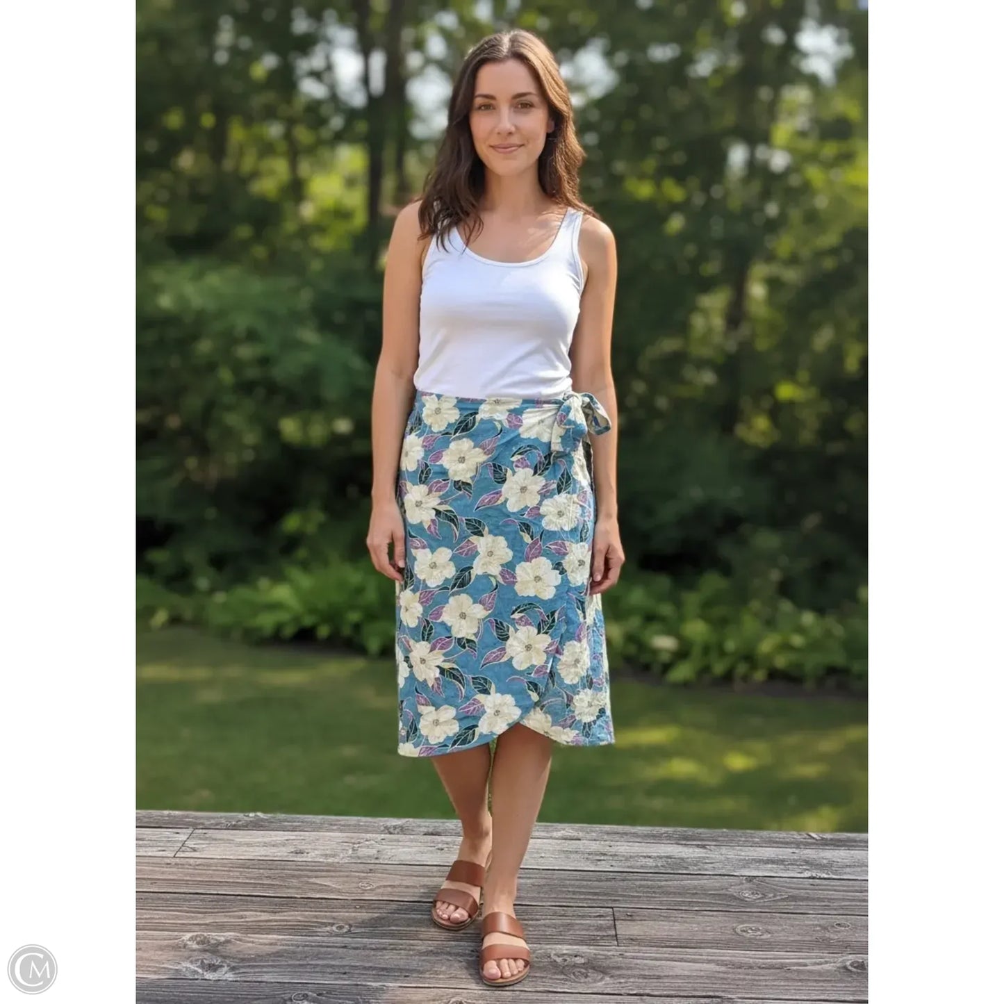 Skirt Midi By Faherty In Blue, Size: M