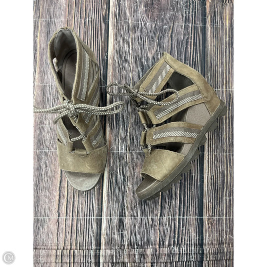 Sandals Heels Wedge By Sorel In Brown, Size: 8