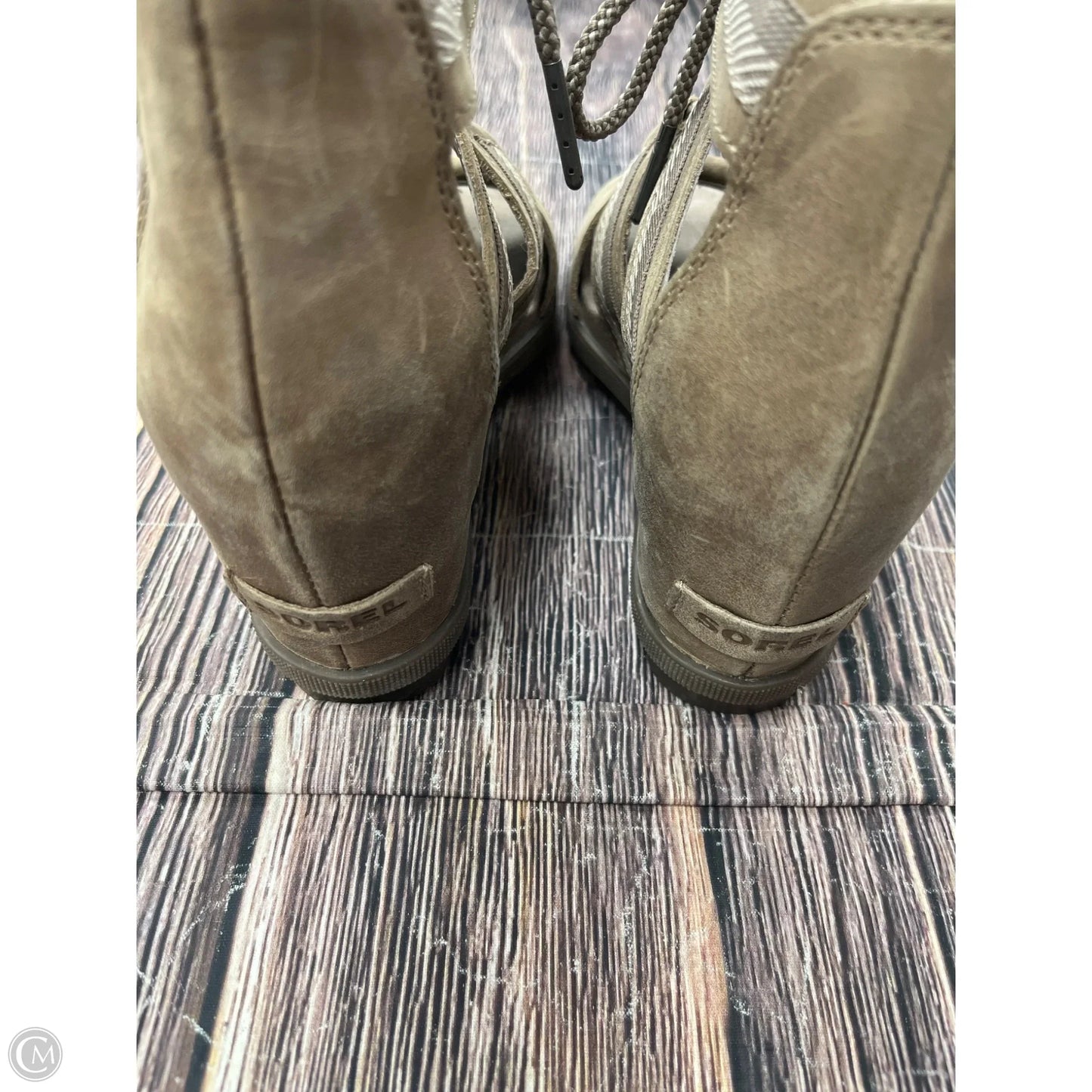 Sandals Heels Wedge By Sorel In Brown, Size: 8