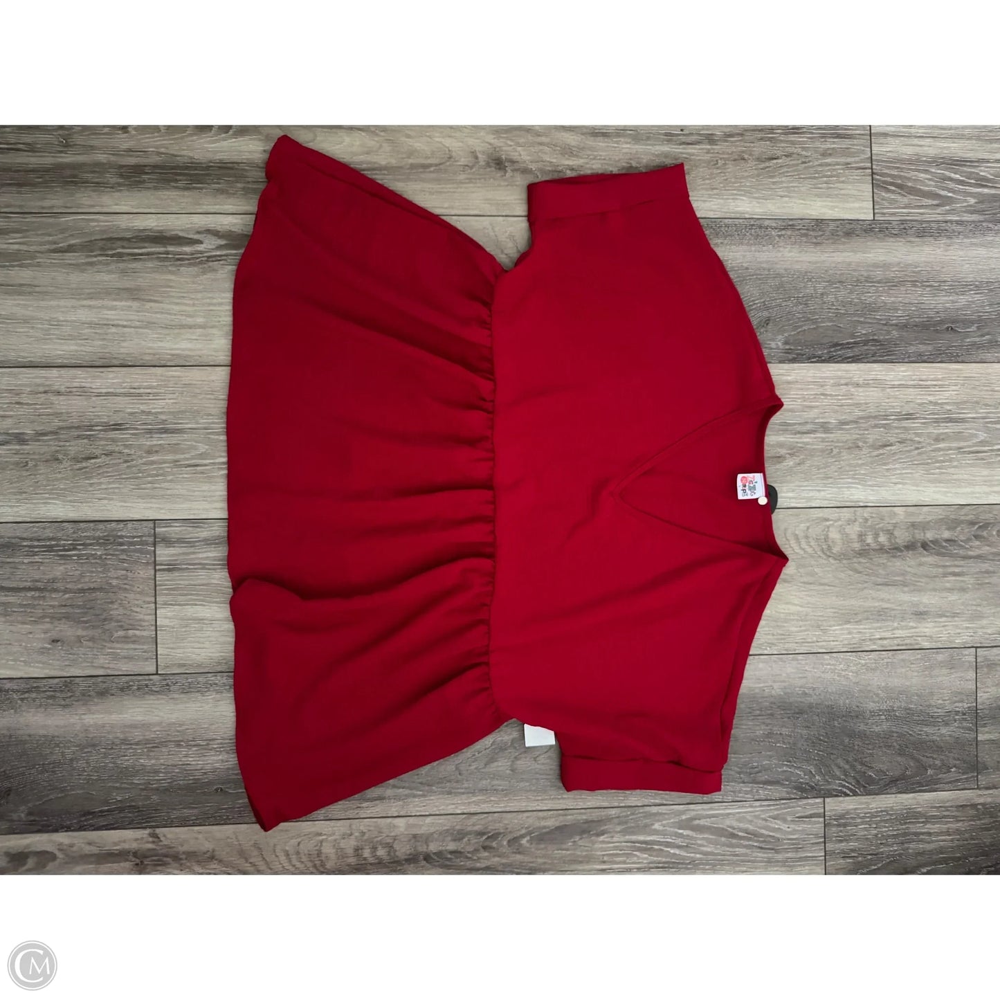 Top Short Sleeve By Zigzag Stripe In Red, Size: L