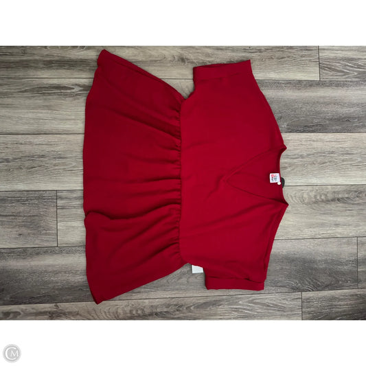 Top Short Sleeve By Zigzag Stripe In Red, Size: L