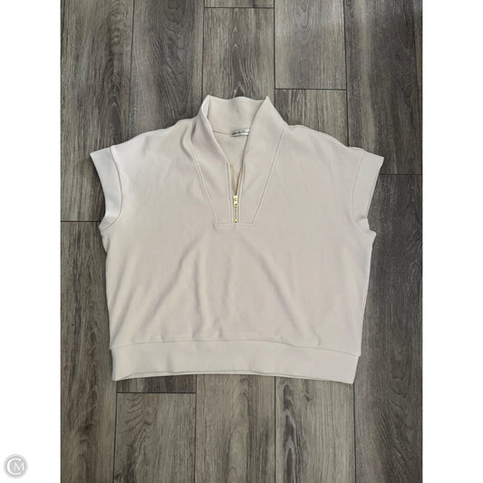 Top Short Sleeve By Zenana In Tan, Size: L