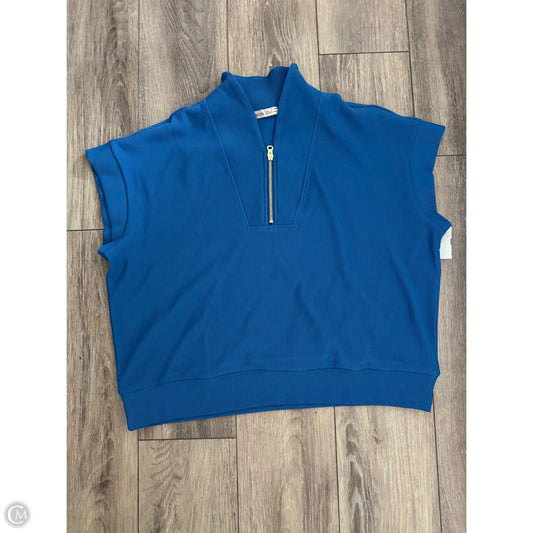 Top Short Sleeve By Zenana In Blue, Size: L