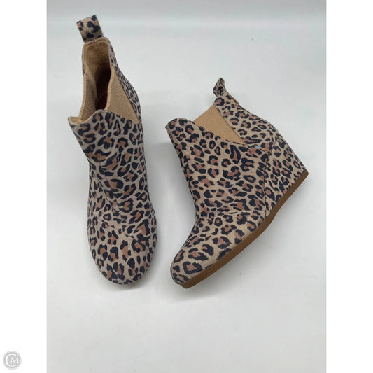 Boots Ankle Heels By Toms In Animal Print, Size: 7.5