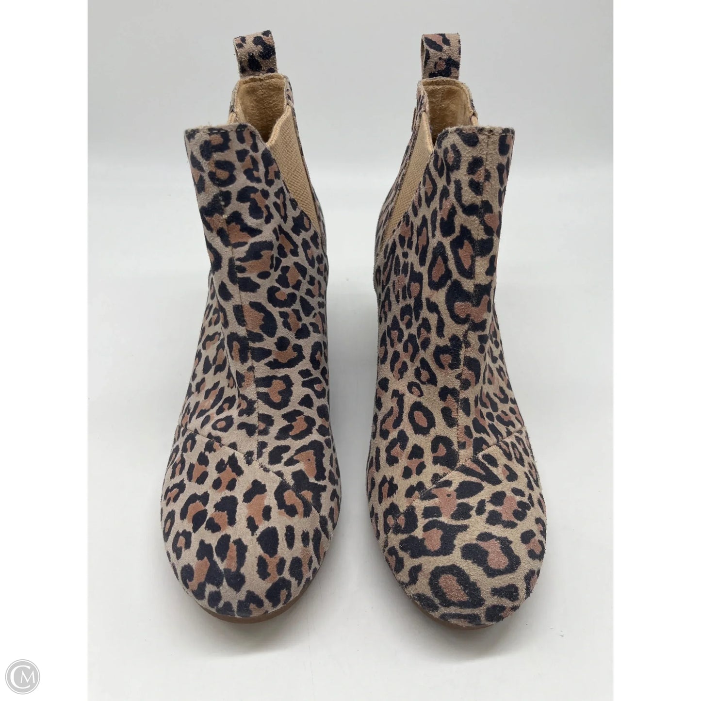 Boots Ankle Heels By Toms In Animal Print, Size: 7.5