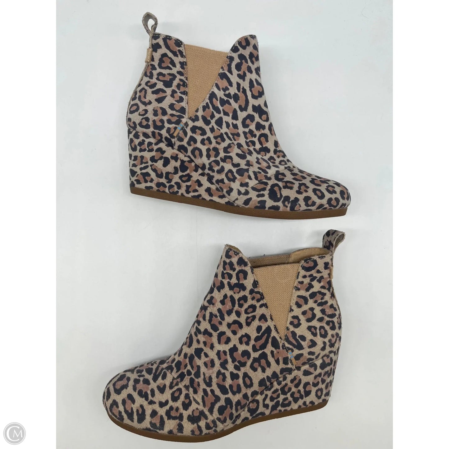 Boots Ankle Heels By Toms In Animal Print, Size: 7.5