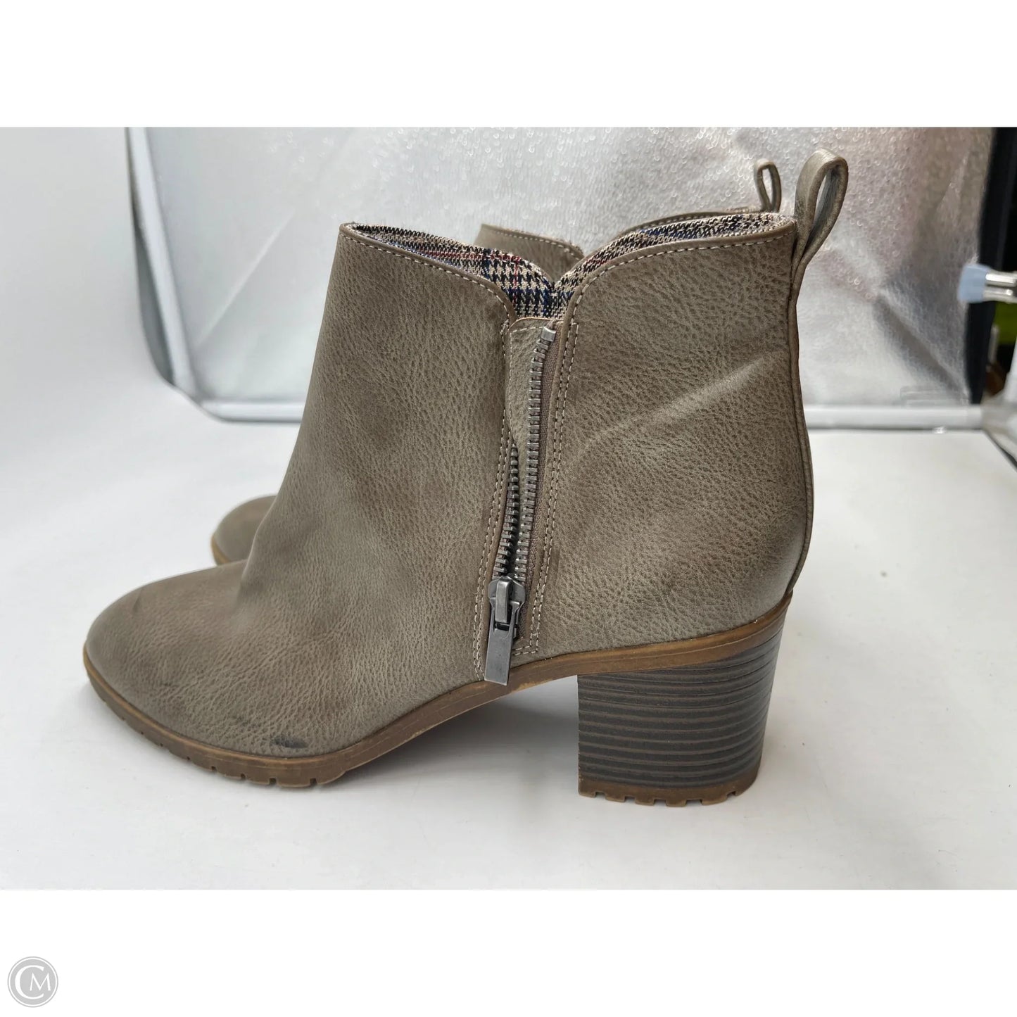Boots Ankle Heels By Life Stride In Brown, Size: 9
