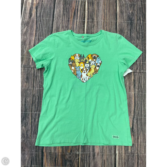 Top Short Sleeve Basic By Life Is Good In Green, Size: L