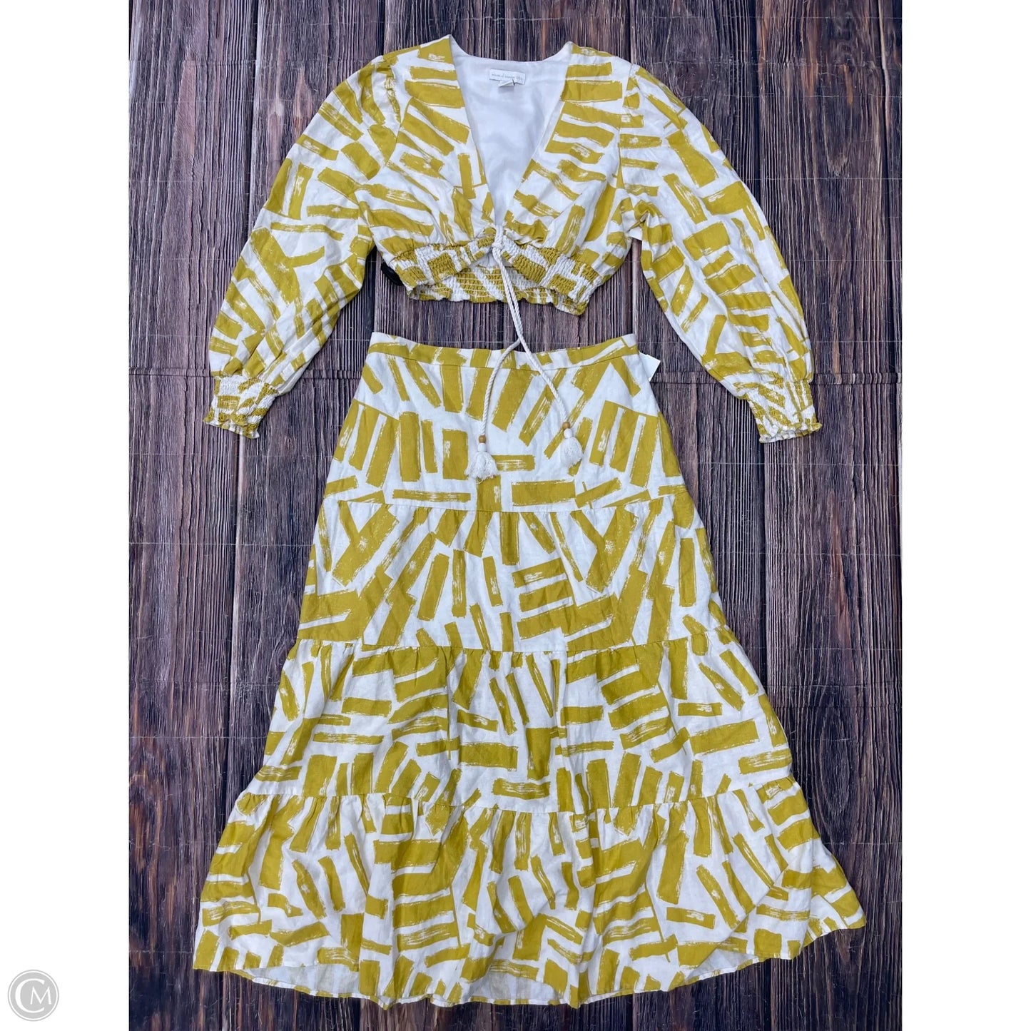 Skirt Set 2pc By House Of Harlow In Yellow, Size: L