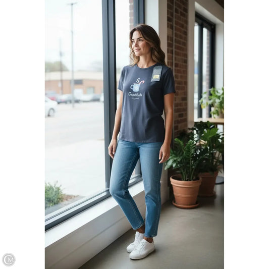 Top Short Sleeve By Life Is Good In Blue, Size: Xl