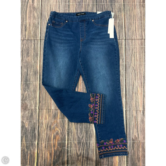 Jeans Straight By Tribal In Blue Denim, Size: 14
