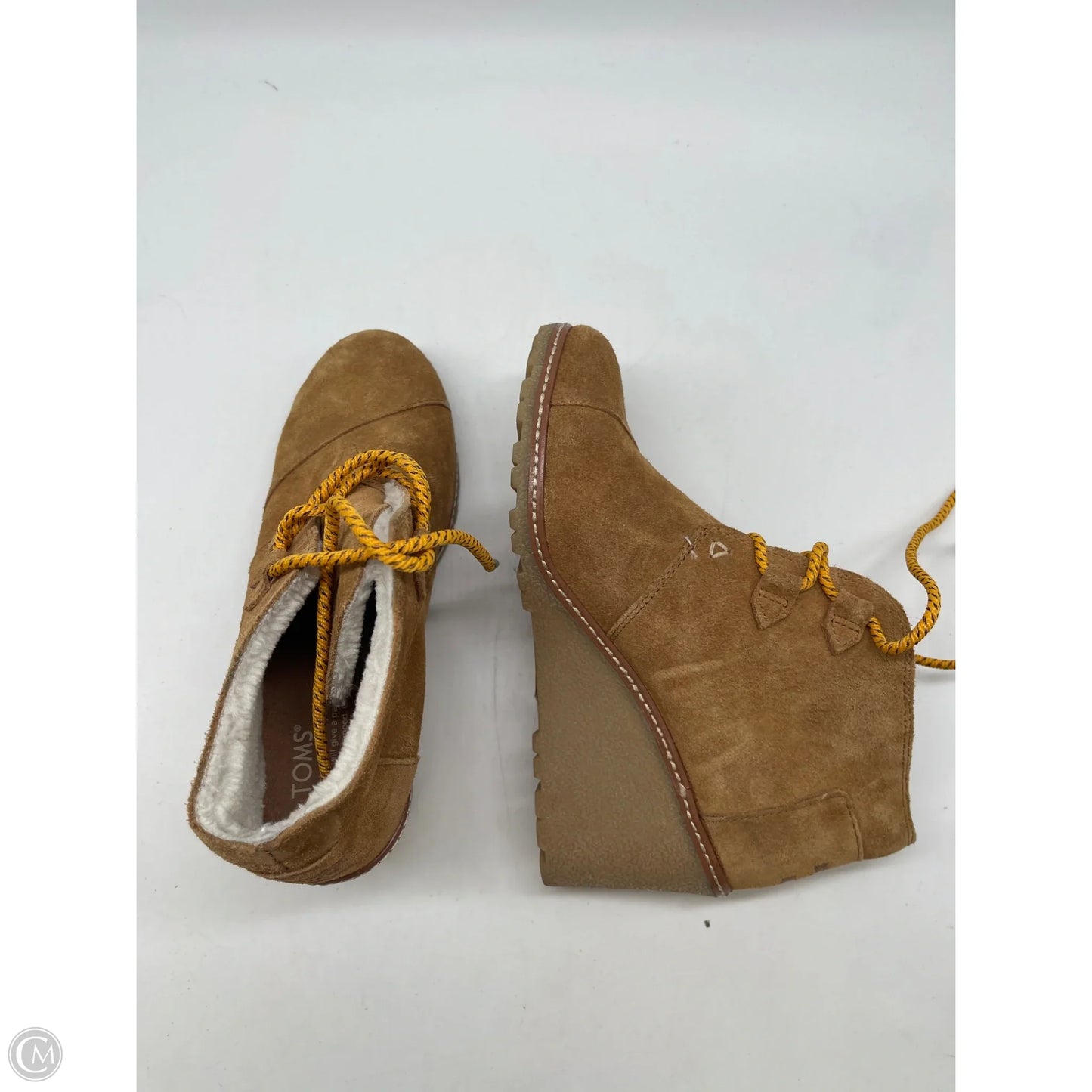 Boots Ankle Heels By Toms In Brown, Size: 7.5
