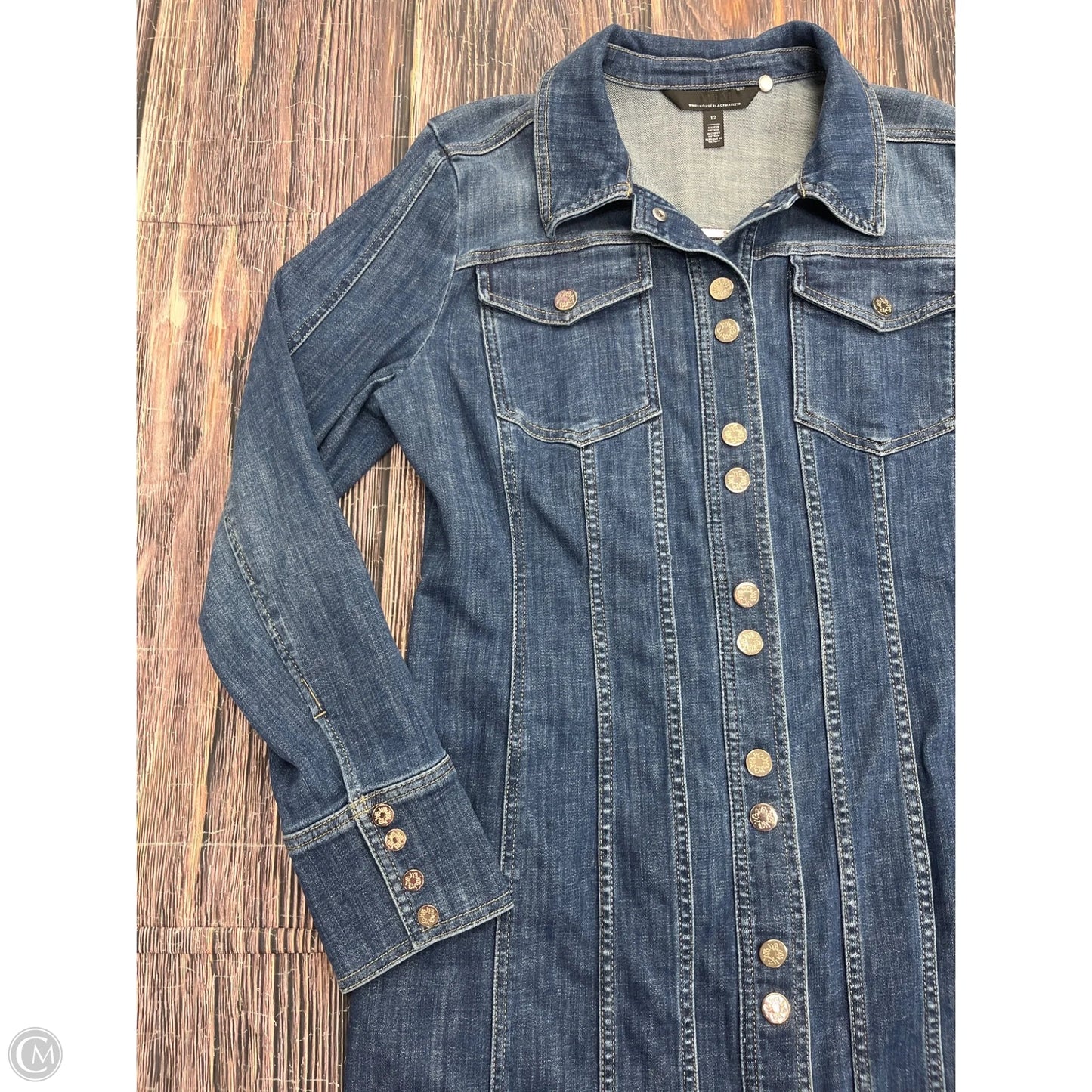 Dress Casual Short By White House Black Market In Blue Denim, Size: 12