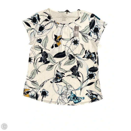Top Short Sleeve By Van Heusen In White, Size: M