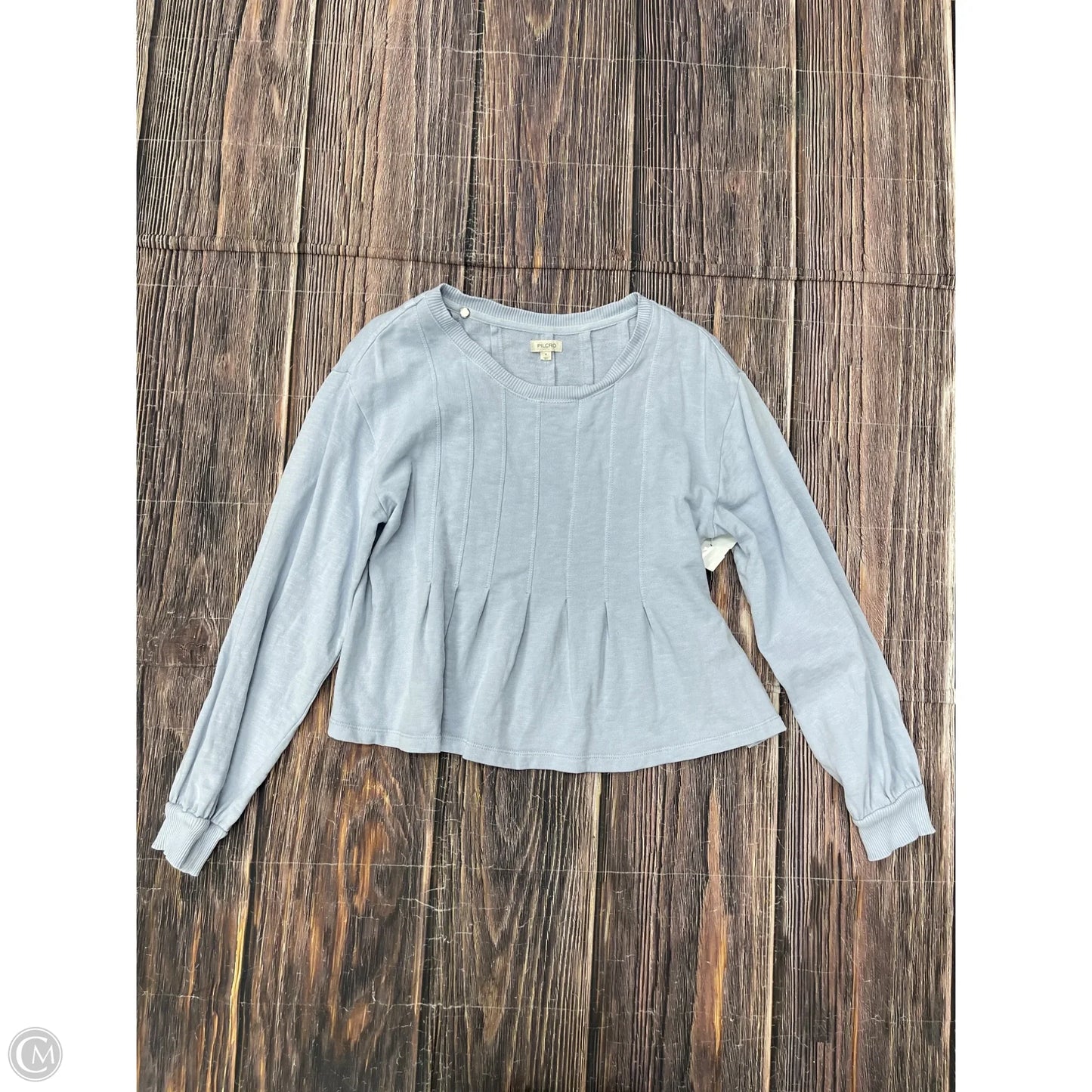 Top Long Sleeve By Pilcro In Blue, Size: M