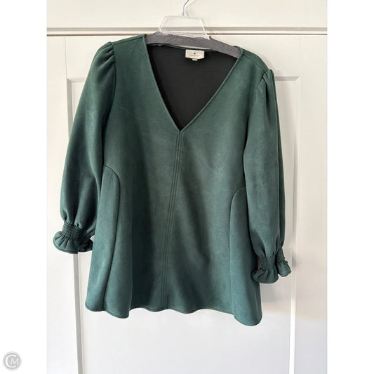 Top Long Sleeve By Tuckernuck In Green, Size: 1x