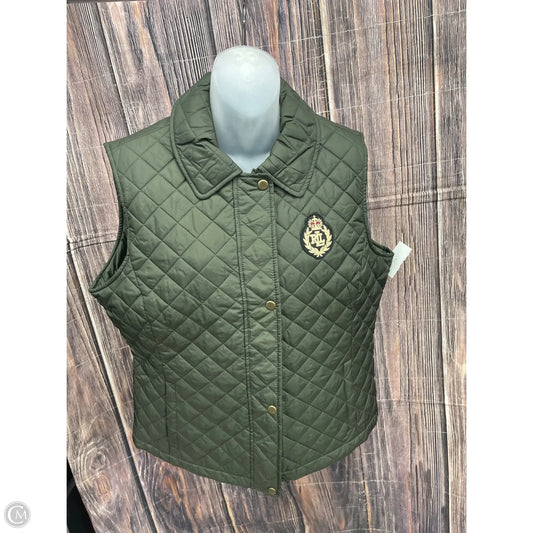 Vest Puffer & Quilted By Lauren By Ralph Lauren In Green, Size: L