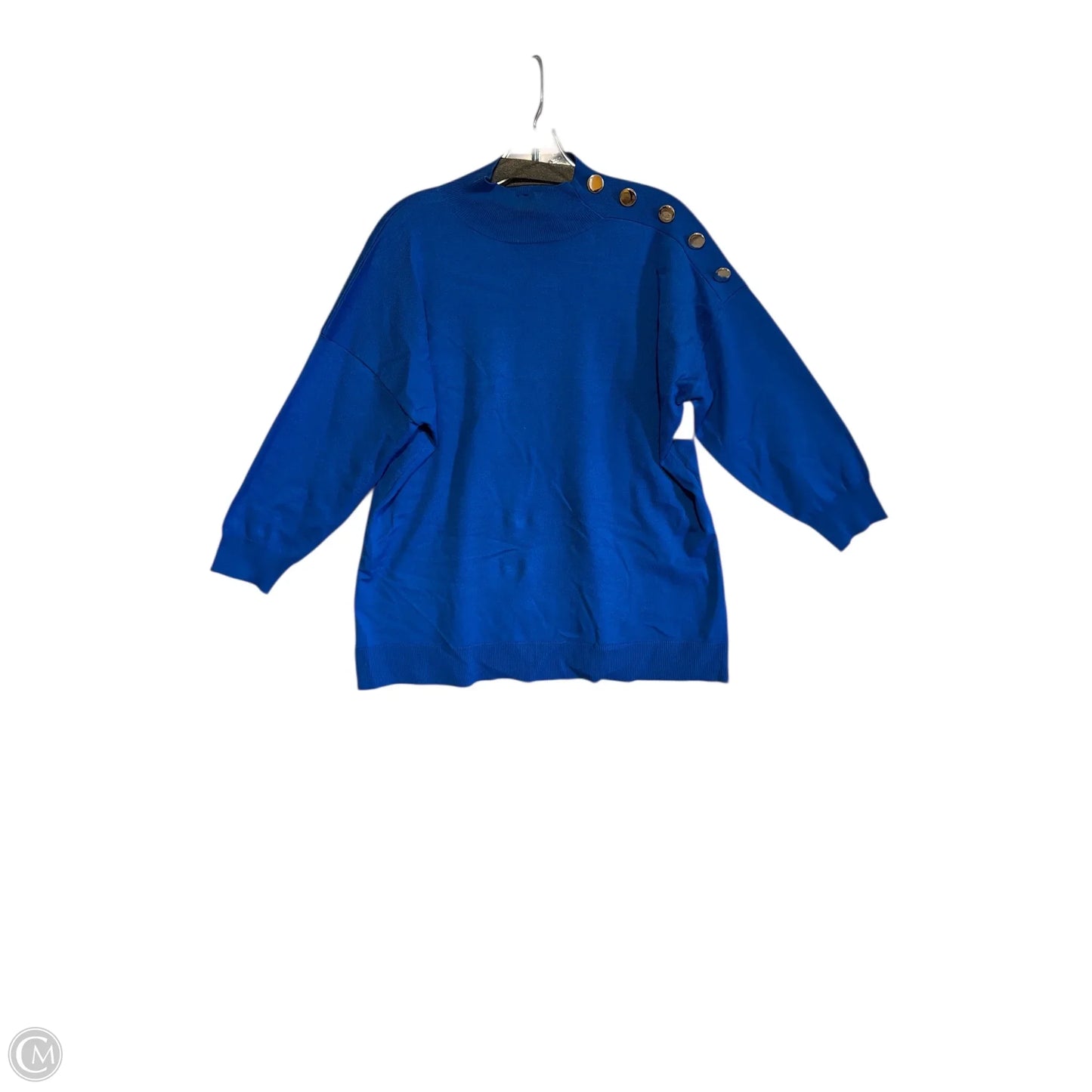 Top 3/4 Sleeve By New York And Co In Blue, Size: 1x