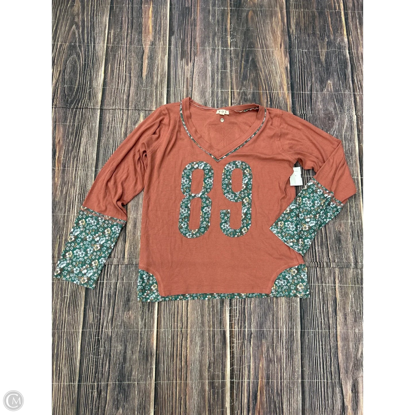 Top Long Sleeve By Pol In Pink, Size: M