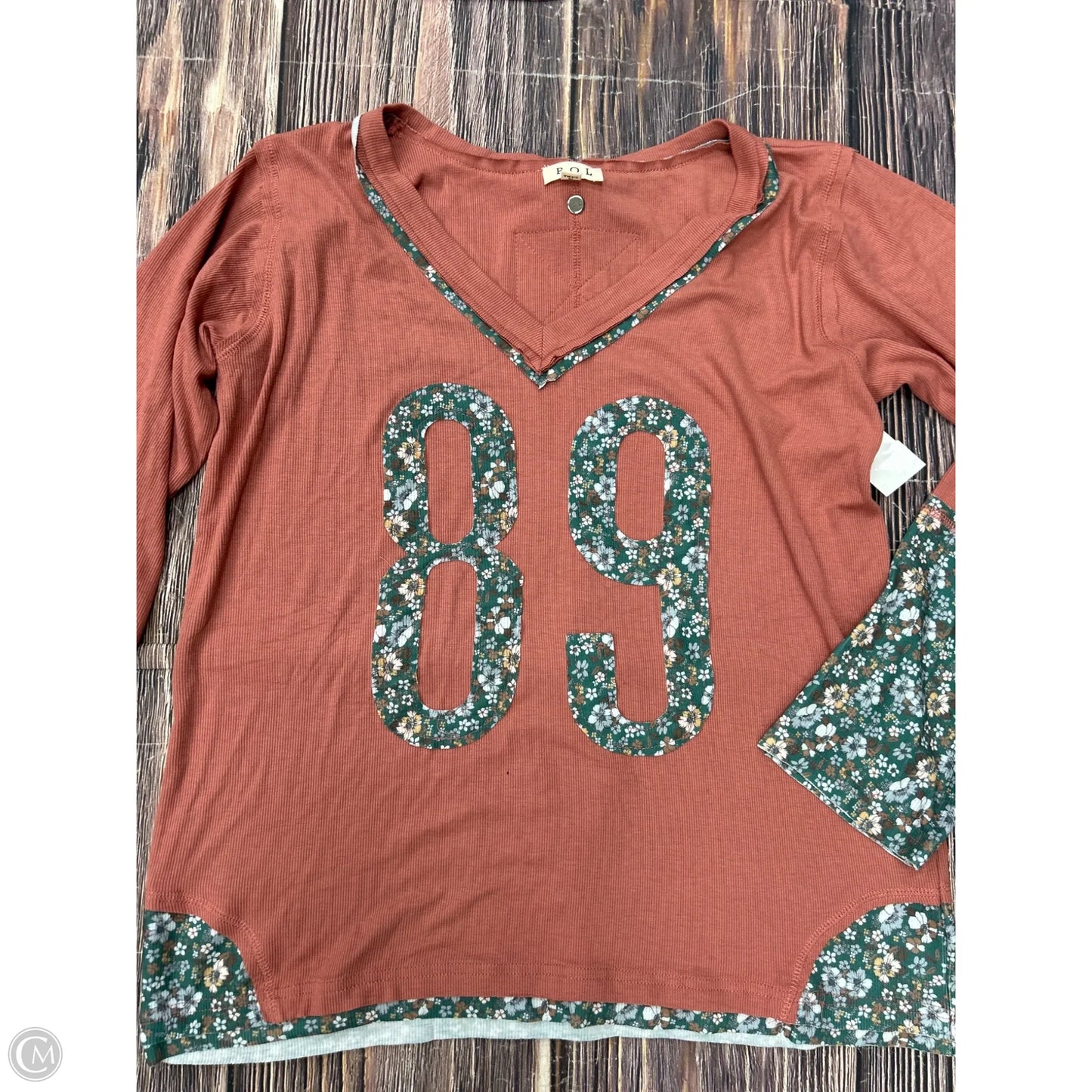 Top Long Sleeve By Pol In Pink, Size: L