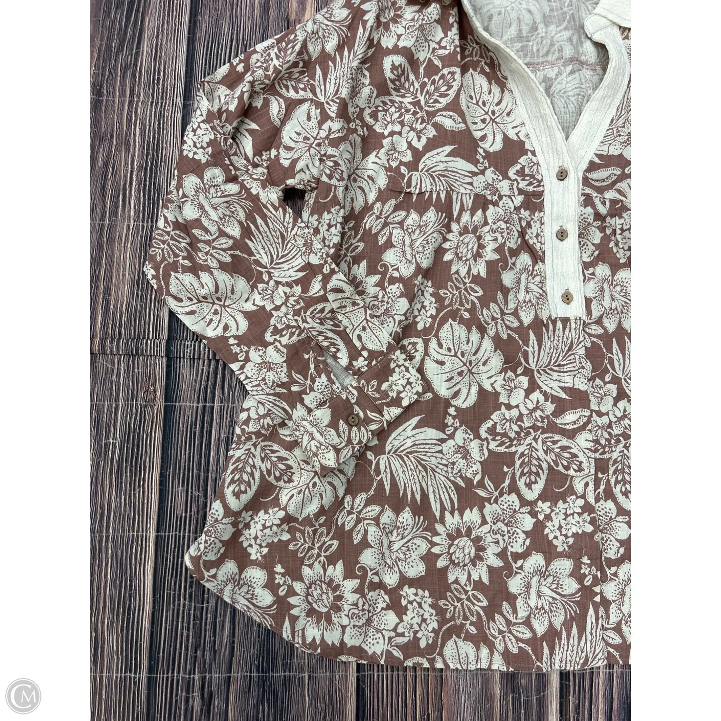 Top Long Sleeve By Easel In Pink, Size: L