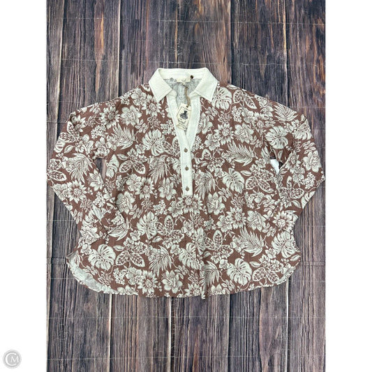 Top Long Sleeve By Easel In Pink, Size: M