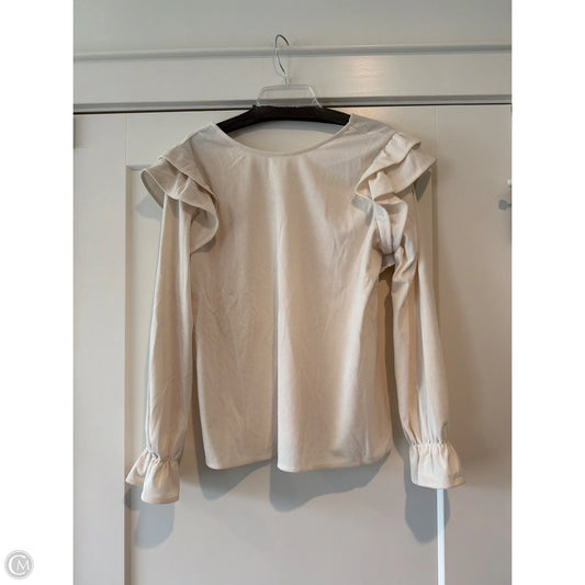 Top Long Sleeve By Clothes Mentor In Cream, Size: L